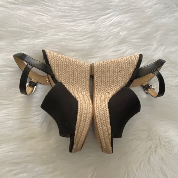 NEW in Box-MICHAEL KORS Penelope Canvas Wedges 10 - Picture 5 of 6